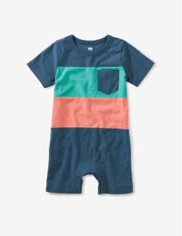 Plaid Buttoned Baby Romper