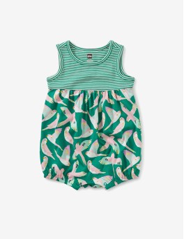 Parrot Mixed Print Romper