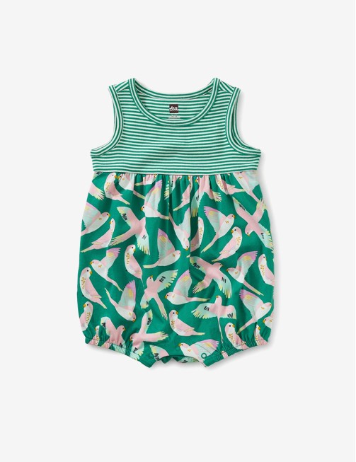 Parrot Mixed Print Romper