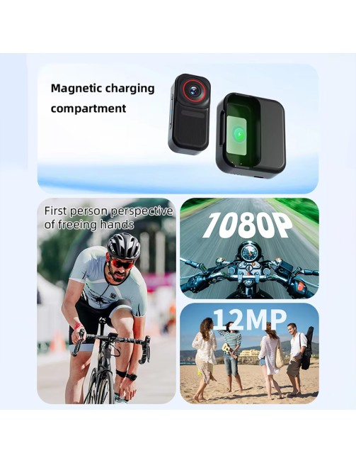 1.47 Inch Screen Mini Thumb Action Camera Magnetic Charging 10-20x CMOS Zoom