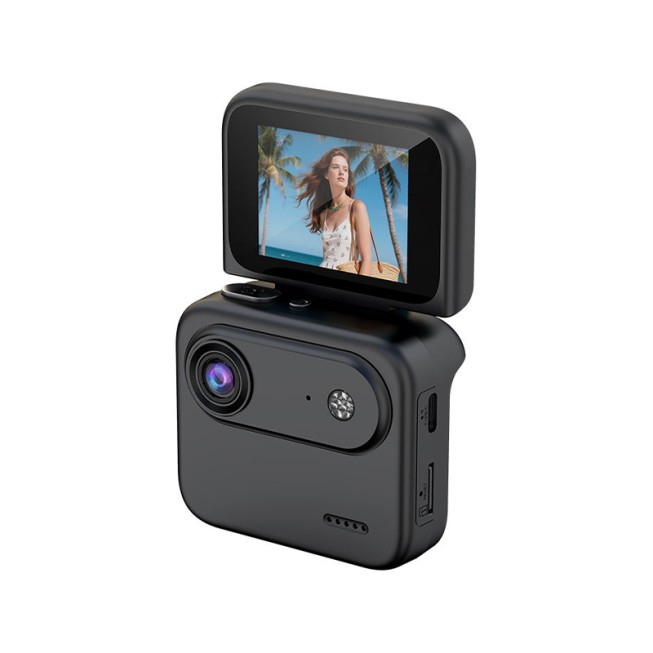 4K Mini Action Camera ° Wide Angle Stabilization Flip Screen Kids Camera