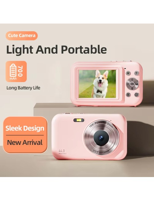 Kids Outdoor Sports Vlog Camera 2.4 Inch 1080P HD 48MP Smile Capture Face Detection