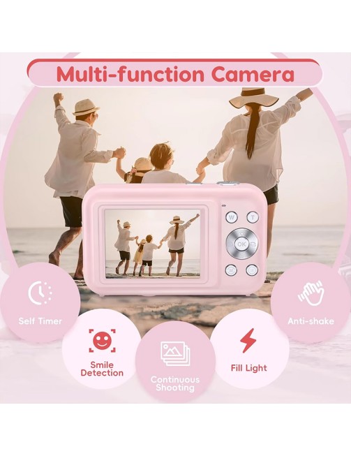 Kids Outdoor Sports Vlog Camera 2.4 Inch 1080P HD 48MP Smile Capture Face Detection