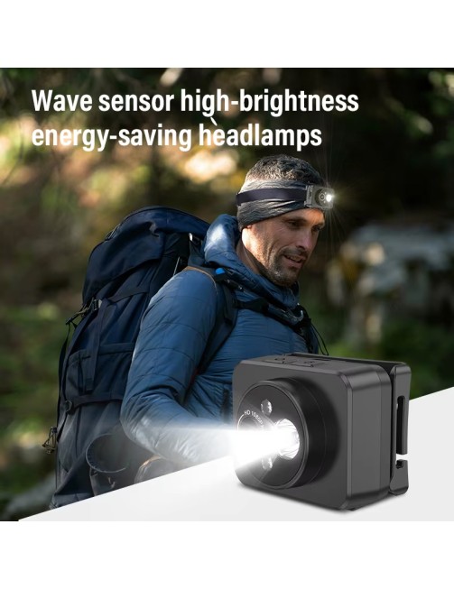 Head Mounted 1080p HD Sports Camera with LED Headlamp