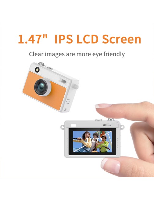 Compact Mini Camera 20MP Photo Output Sensor Keychain Camera Travel Kids Digital Camera