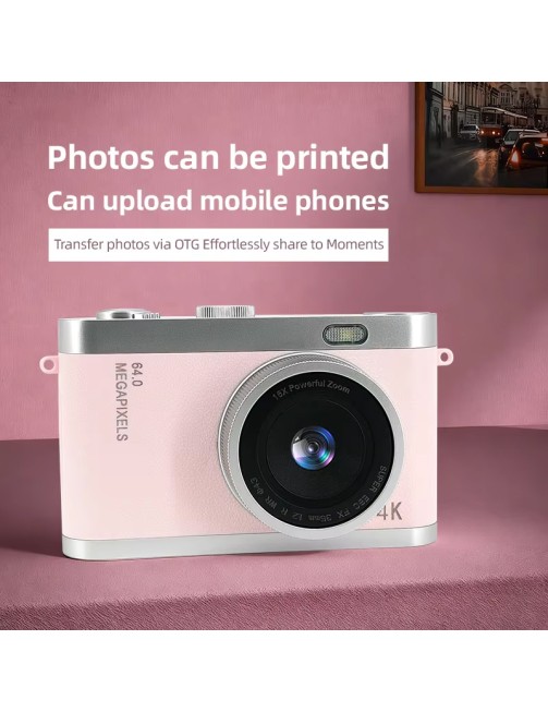 48MP Digital Camera 4K Video Recording Flip Screen Zoom Portable Photography Camera