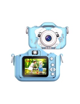 Kids Cartoon Dog Toy 2.0-Inch HD Digital Camera Dual Selfie 1080P Toy Camera