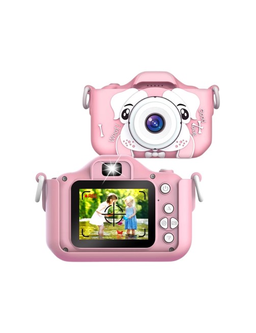 Kids Cartoon Dog Toy 2.0-Inch HD Digital Camera Dual Selfie 1080P Toy Camera