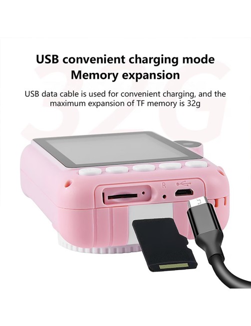 Kids Mini Digital Camera Rechargeable Filter Function Photography Gift