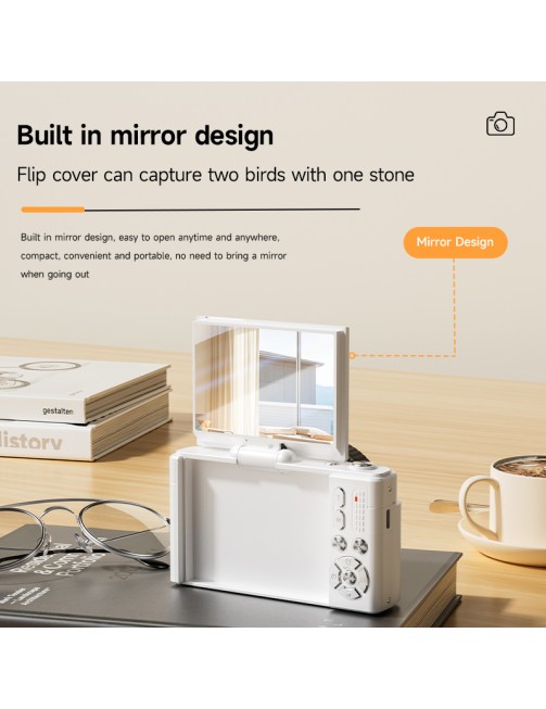 4K Ultra HD Mini Digital Camera Flip Lens Student Adult Travel Camera