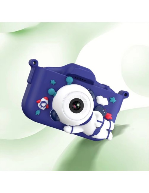 Children Cartoon Astronaut Silicone Camera HD Digital Mini 2 Inch 140 Degree Wide Angle Video Photo