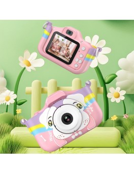 Pink Rainbow Puppy Silicone Anti-Fall Children's Camera 2.0 Inch HD Screen Pink Rainbow Puppy Silicone Anti-Fall Children's Camera 2.0 Inch HD Screen
