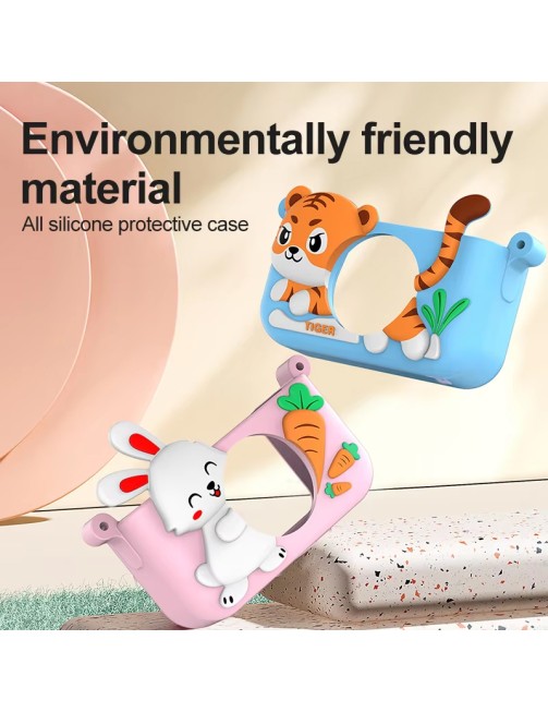 Kids Camera 1080p HD Digital Video Camera Built-in Games Cute Cartoon Mini Camera