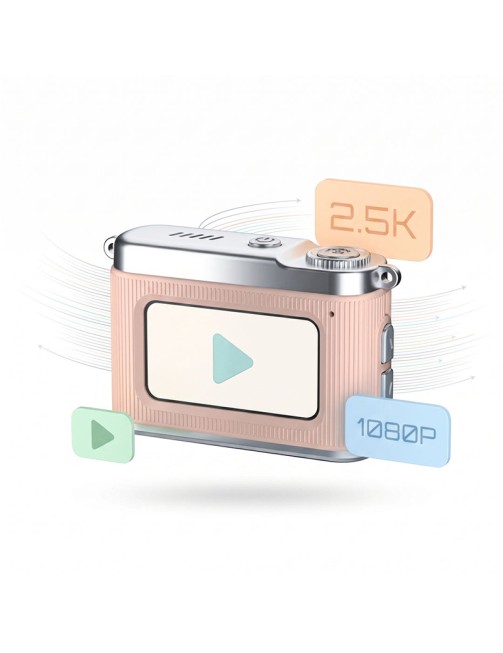 64MP Selfie Camera 2.5K HD Video Fill Light Slow Motion Compact Mini Camera