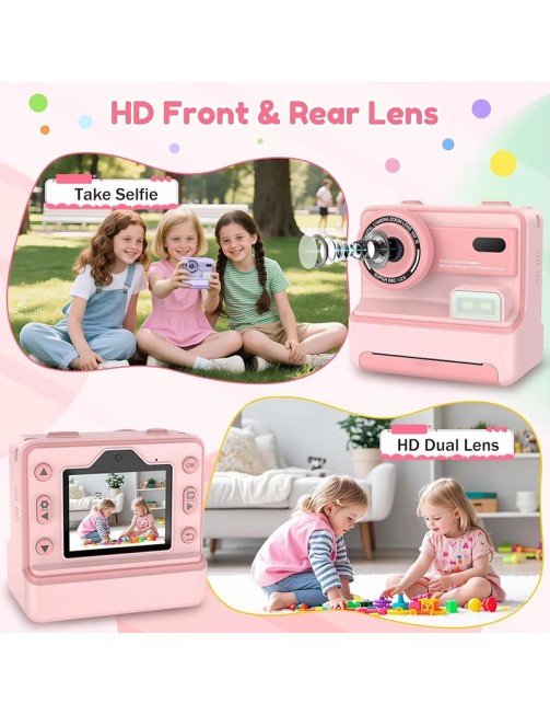 Kids Digital Instant Camera 1080P Video 48MP Photo Material