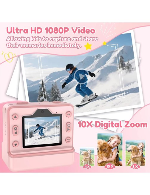 Kids Digital Instant Camera 1080P Video 48MP Photo Material