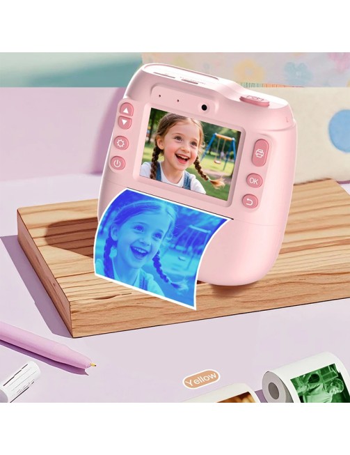 1080P HD Dual Lens Zero Ink Thermal Paper Drawing Kids Digital Camera