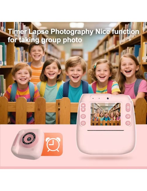 1080P HD Dual Lens Zero Ink Thermal Paper Drawing Kids Digital Camera