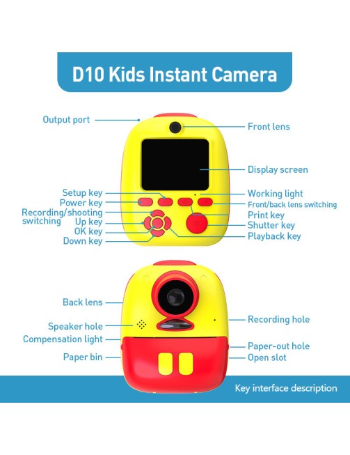 1080P 26MP Instant-Print Digital Camera for Kids
