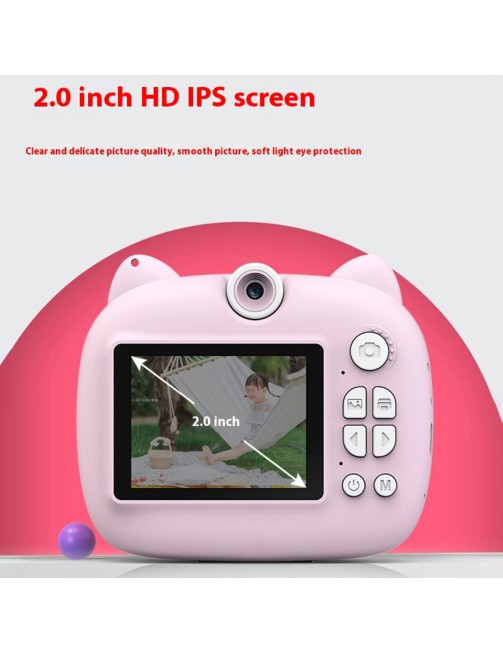 HD 1080P Thermal Paper Printing Camera & Video Recorder for Kids