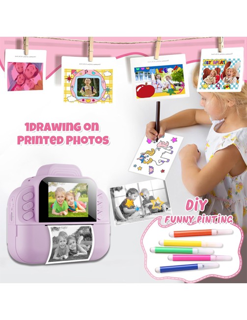 Kids Selfie Video Print Camera Fun Instant Imaging