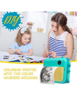 1080P HD Kids Digital Camera Instant Print Front and Rear Lens Thermal Photo Paper Compatible 1080P HD Kids Digital Camera Instant Print Front and Rear Lens Thermal Photo Paper Compatible