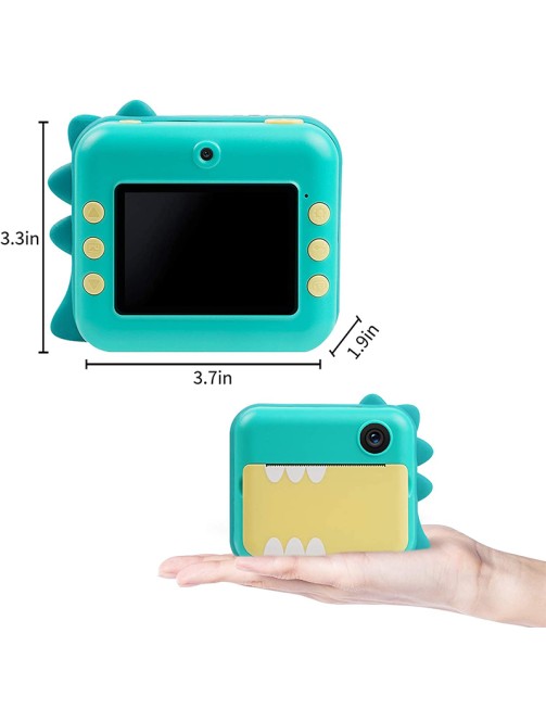 1080P HD Kids Digital Camera Instant Print Front and Rear Lens Thermal Photo Paper Compatible