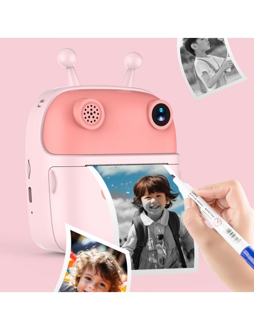 Kids Toy Instant Print Camera Mini Dual Lens HD Video Recording Thermal Photo Paper