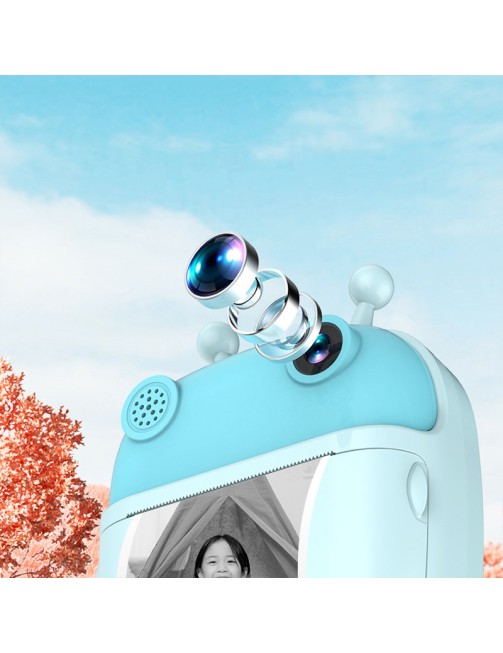 Kids Toy Instant Print Camera Mini Dual Lens HD Video Recording Thermal Photo Paper