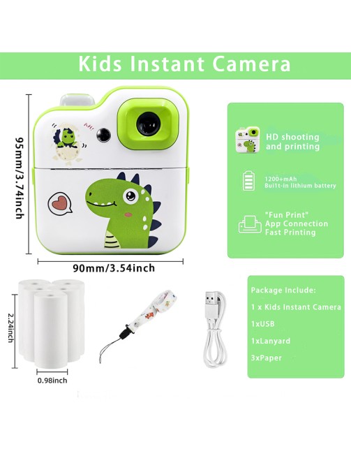 Children Mini Printer Instant Camera Action Picture Baby Video