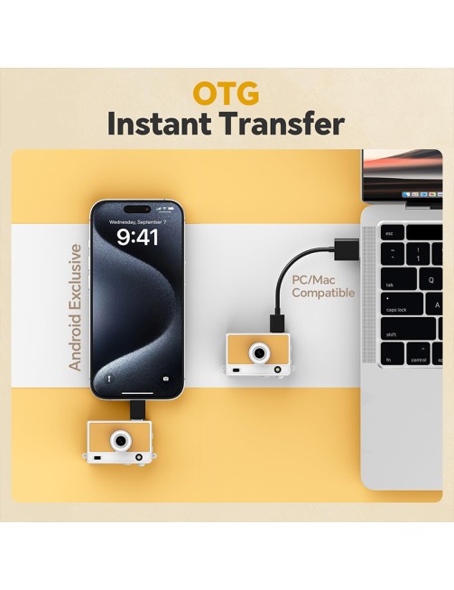 Keychain Mini Camera 16GB 1080p 20MP Retro Filters Travel Shooting