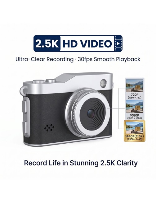 Thumb Camera 1.47 Inch 64MP Effects 1440P Keychain Camera Kids Camera