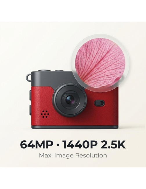 Compact Thumb Camera 1440P Video Recorder Display Connection