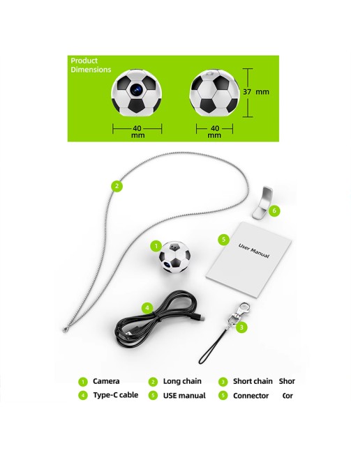 Wireless Soccer Hidden Camera HD Video Recording Toy Camera