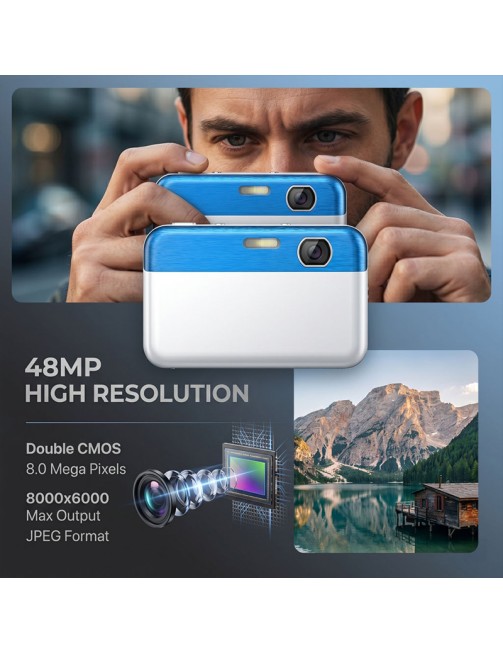 48MP HD Recording 16x Zoom Screen Mini Video Camera for Outdoor Travel Photography