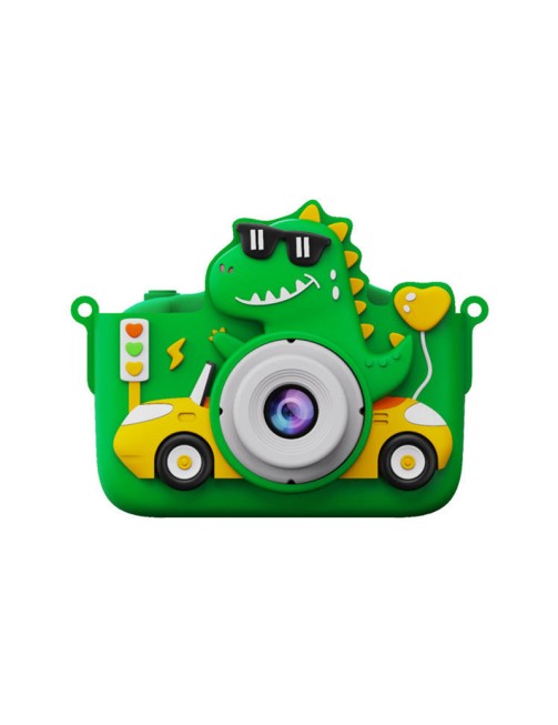 4800W 1080P Cartoon Dinosaur Kids Digital Camera Portable Mini Selfie Camera with Music and Game Functions