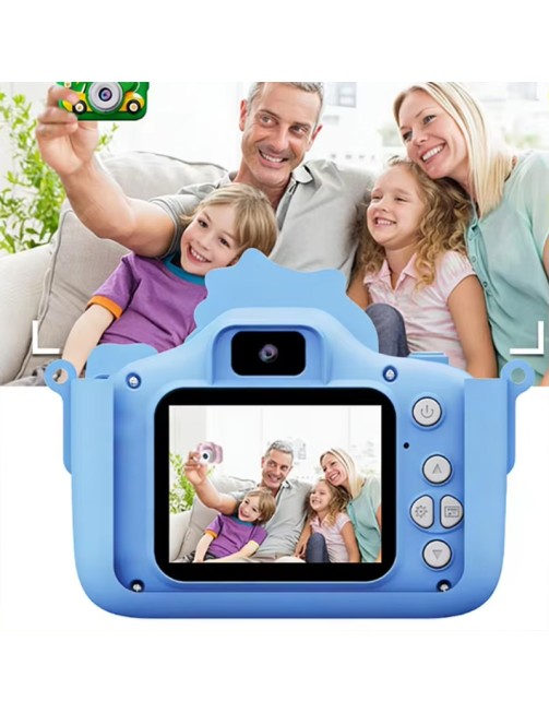 4800W 1080P Cartoon Dinosaur Kids Digital Camera Portable Mini Selfie Camera with Music and Game Functions