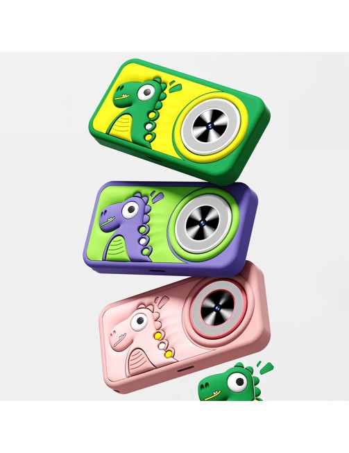 Dinosaur Shaped Kids Camera Mini Educational Digital Selfie Camera MP3 Function Waterproof Full HD 1080p