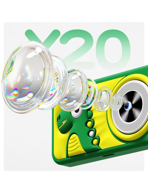 Dinosaur Shaped Kids Camera Mini Educational Digital Selfie Camera MP3 Function Waterproof Full HD 1080p