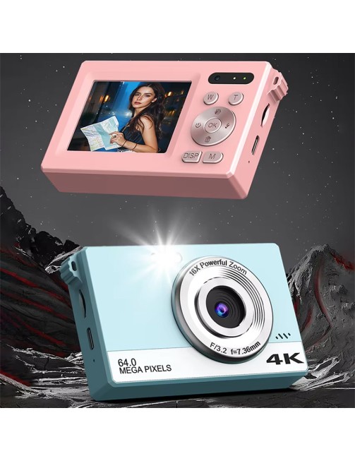 4K Digital Camera 48MP Waterproof Image Stabilization 16x Digital Zoom