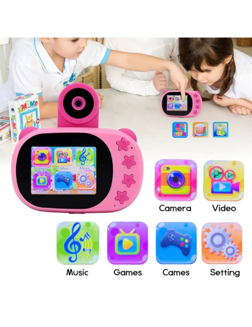 Waterproof Kids Digital Video Camera 2-Inch Screen Imaging Sensor