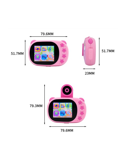 Waterproof Kids Digital Video Camera 2-Inch Screen Imaging Sensor