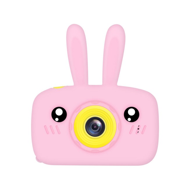 Kids Digital Camera Bear Silica Gel Cartoon Toy HD 1080p Video Waterproof Rechargeable