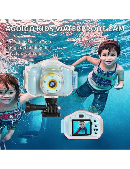 Kids Waterproof Camera HD Sensor Optical Zoom 2-Inch Screen Portable Travel Toy