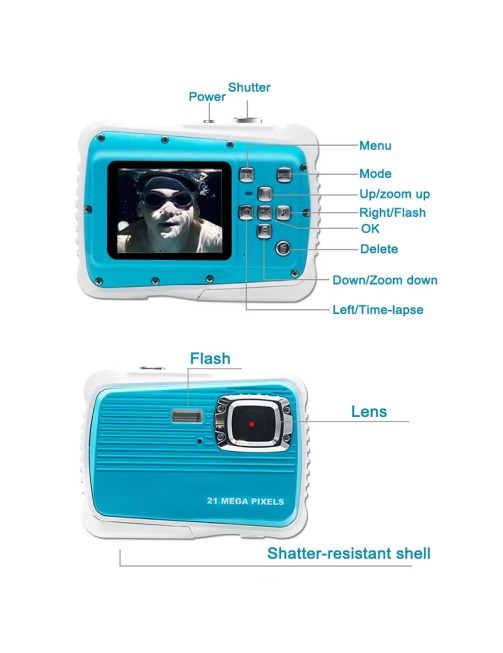 Kids Waterproof Digital Camera Birthday Holiday Gift Action Camera