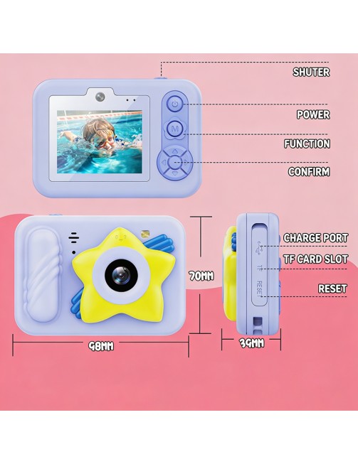 IP68 Waterproof Multi-Scene Mode Underwater Digital Camera 1080P HD Kids Camera