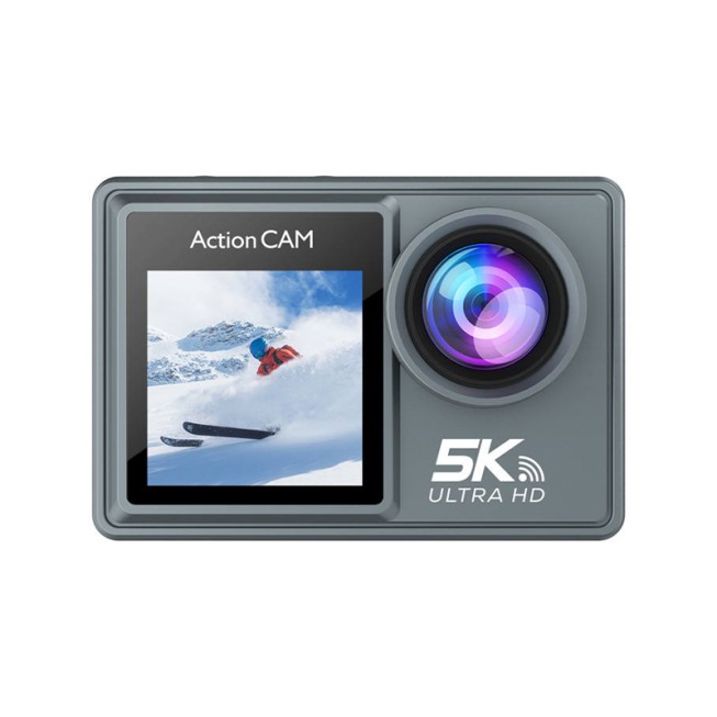 5K Dual Screen Action Camera with 2.4G Remote and Waterproof