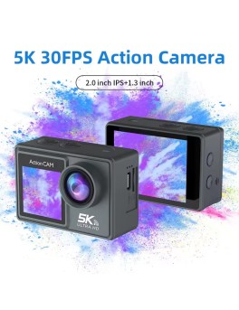 5K Dual Screen Action Camera with 2.4G Remote and Waterproof 5K Dual Screen Action Camera with 2.4G Remote and Waterproof