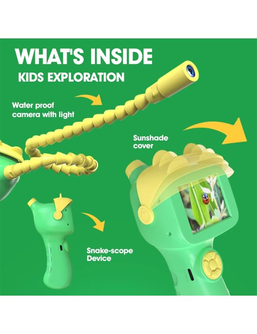 1080p IP67 Waterproof Outdoor Snake Scope Camera 2.0 Inch Screen Kids Nature Exploration Education Camera