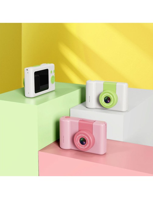 Children Animal Mini HD Waterproof Camera 2.4-inch LCD Screen 180 Degree Wide Angle Night Shot